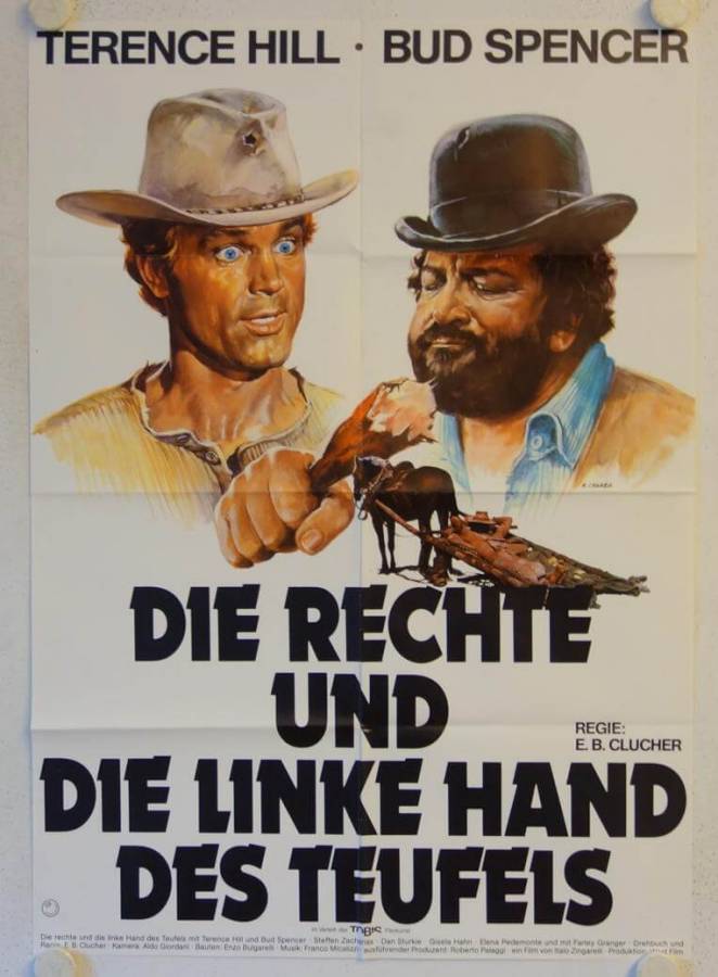 Die Rechte und die linke Hand des Teufels originales deutsches Filmplakat (R70s)